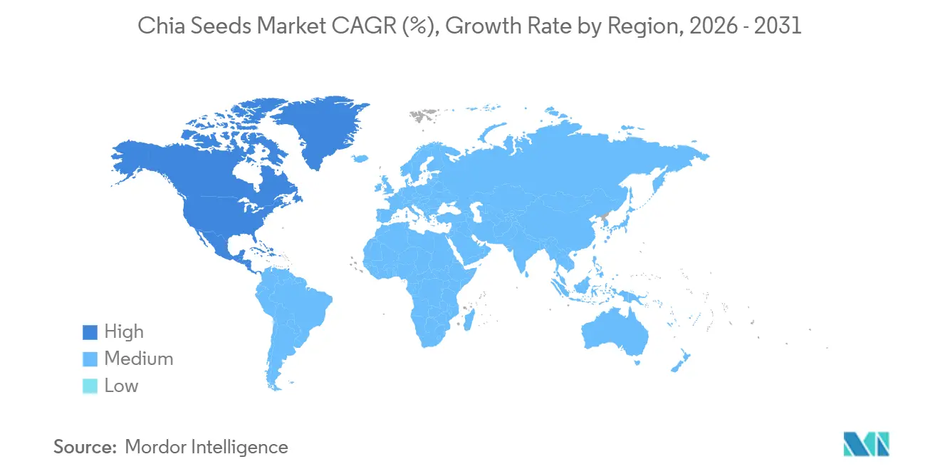 Chia Seeds Market CAGR (%), Growth Rate by Region
