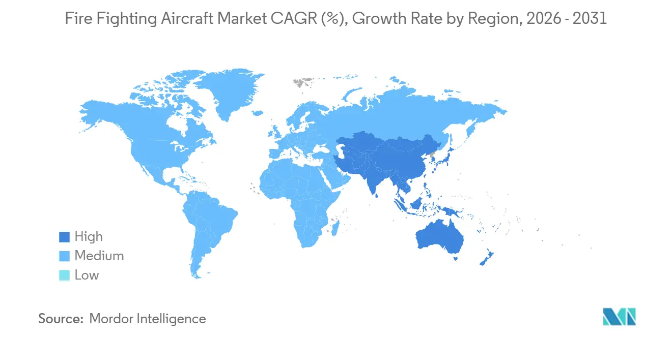 Fire Fighting Aircraft Market CAGR (%), Growth Rate by Region