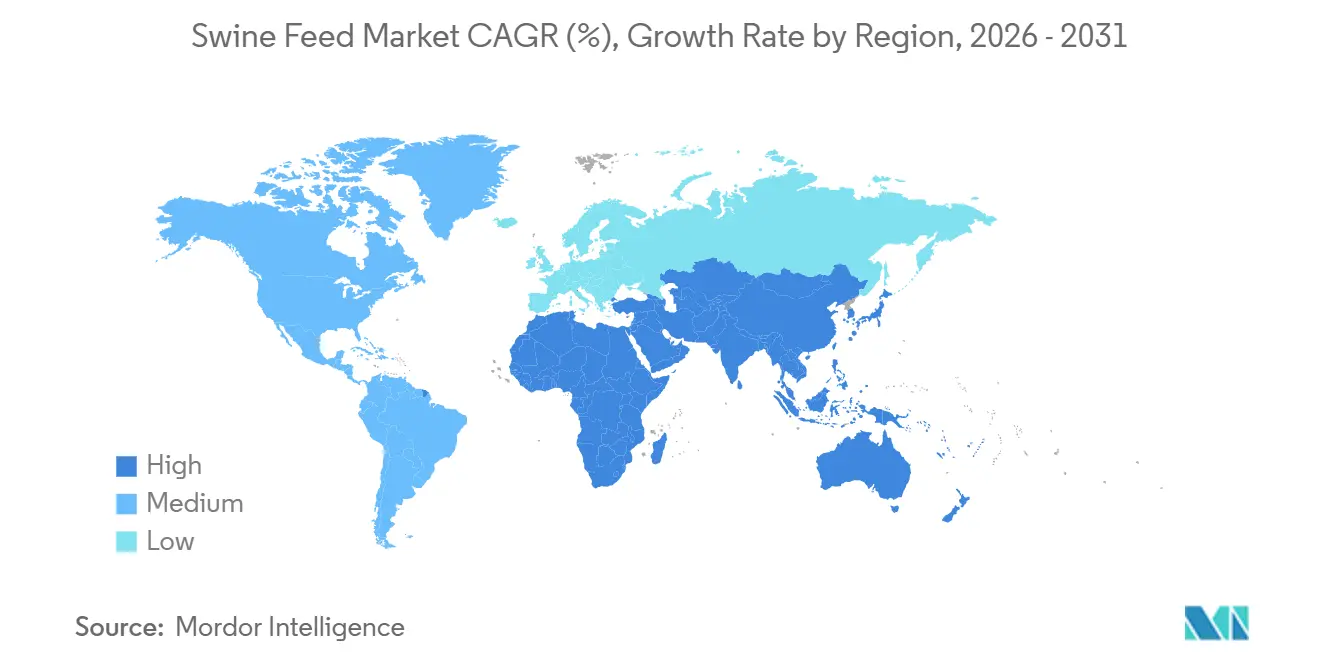 Swine Feed Market CAGR (%), Growth Rate by Region