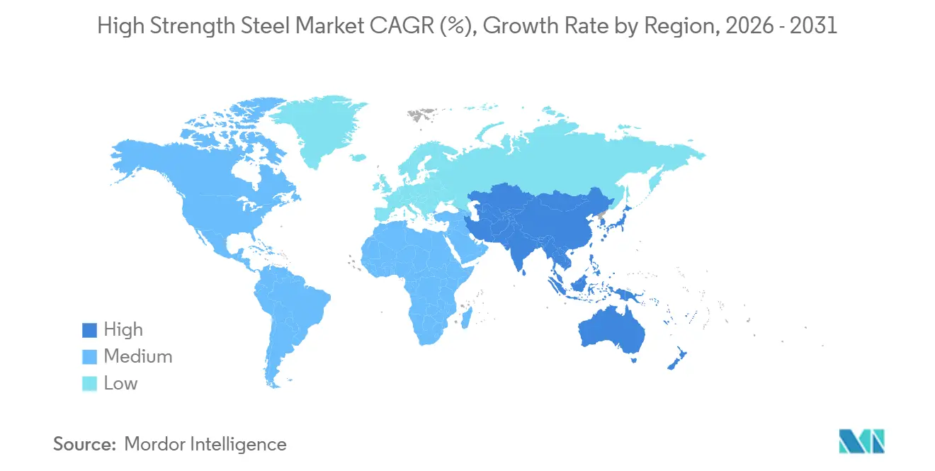 High Strength Steel Market CAGR (%), Growth Rate by Region