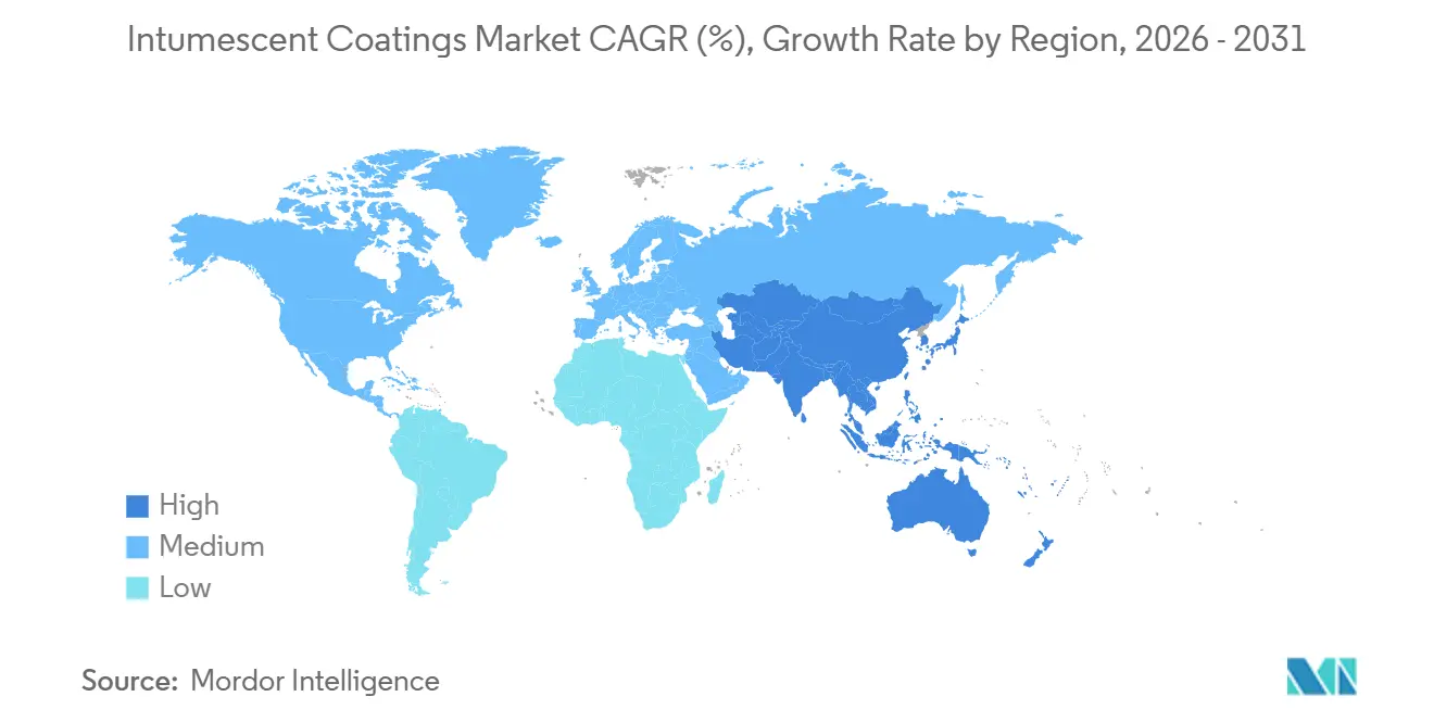 Intumescent Coatings Market CAGR (%), Growth Rate by Region