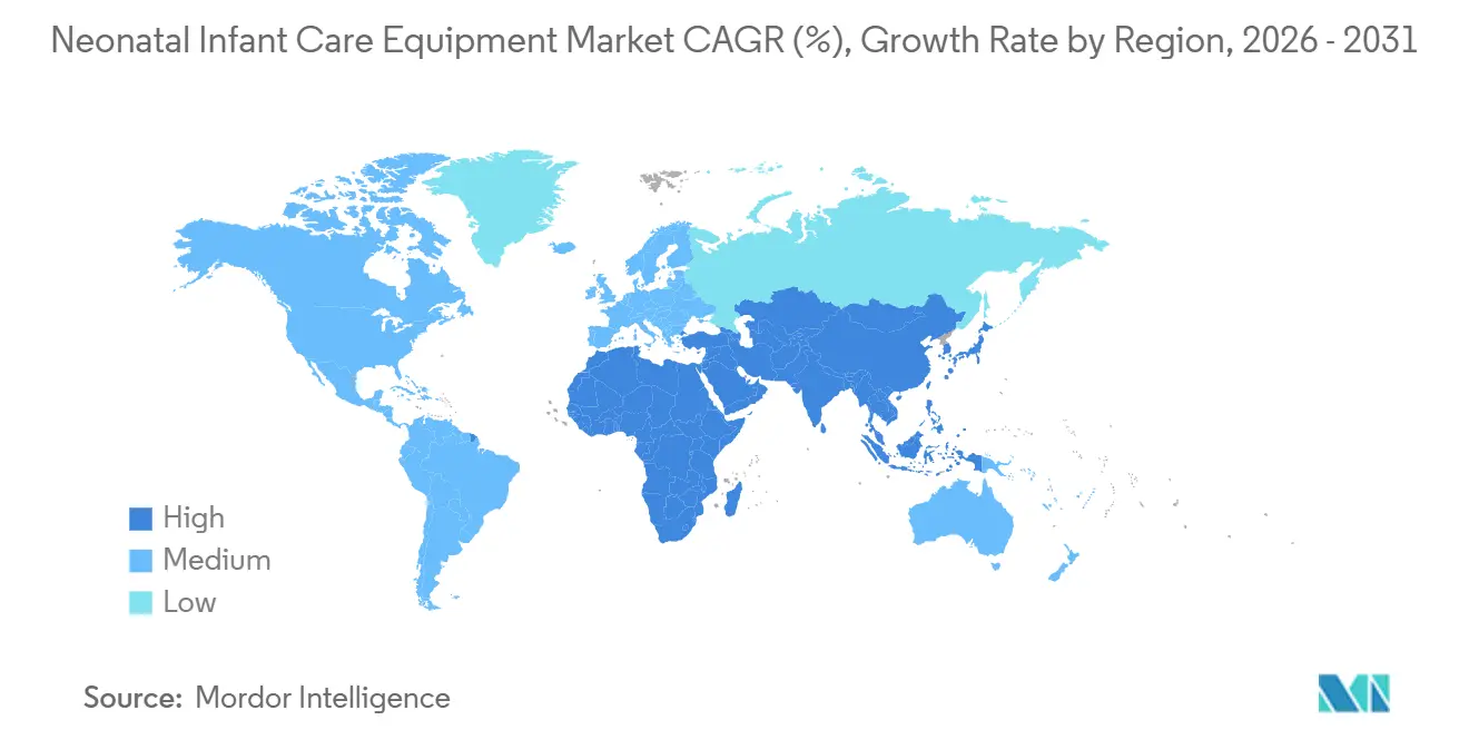 Neonatal Infant Care Equipment Market CAGR (%), Growth Rate by Region