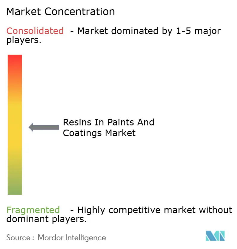 Coating Resins Market - Market Concentration